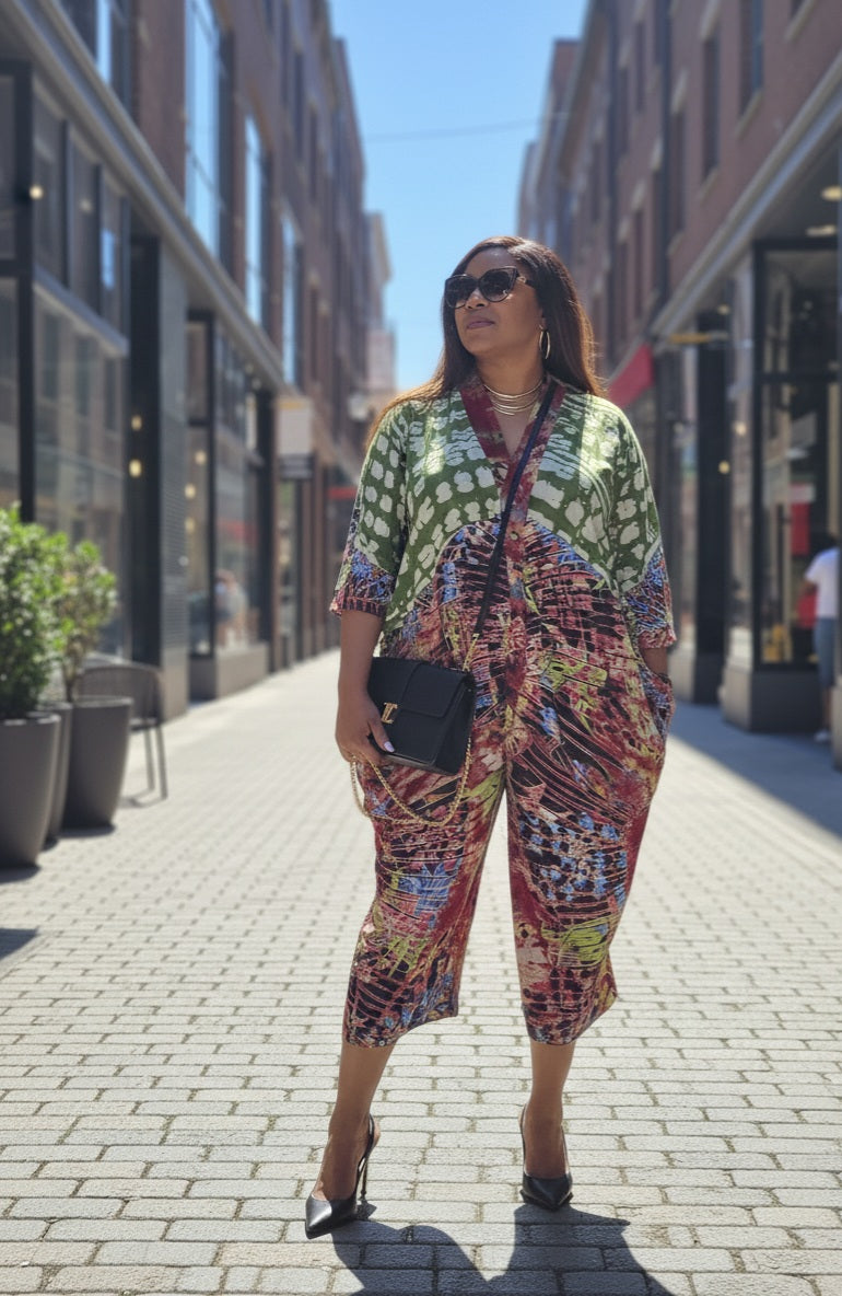 Dashiki 2-Piece Three-Quarter Set