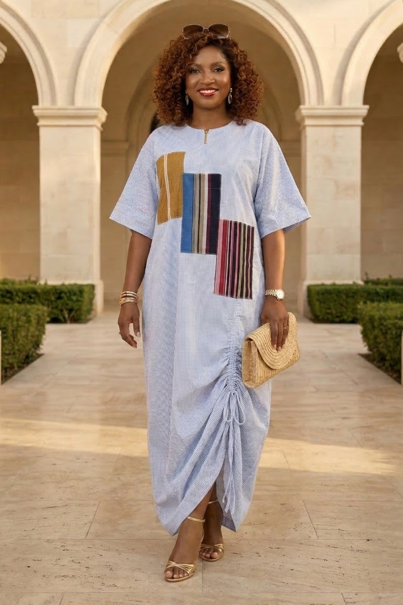 Lola Mosaic Kaftan| Blue