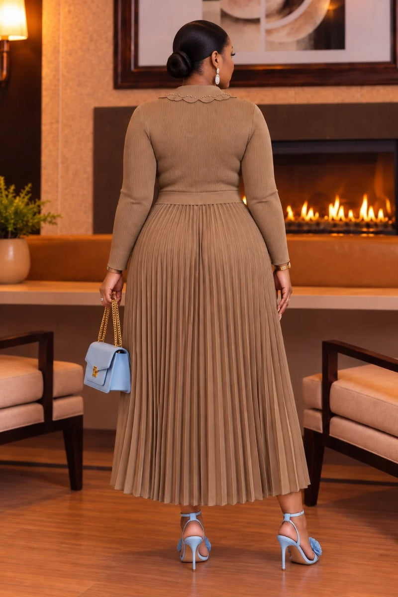 Velisse Ruffle Pleat Dress