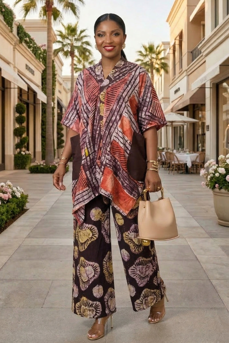 Teleola Tunic Set |Brown