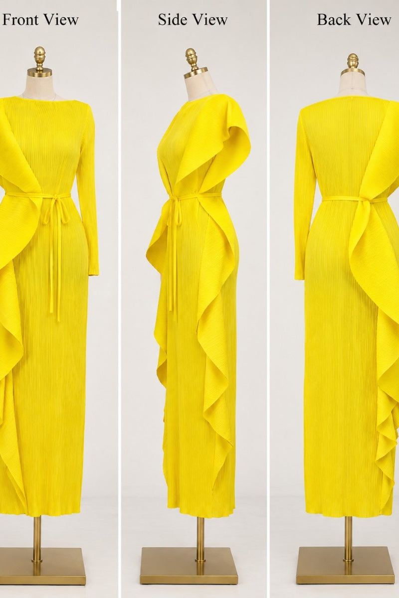 Sorella Sculpt Dress | Yellow (PRE-ORDER). FIFTH RESTOCK SHIP DATE FROM JULY 24TH