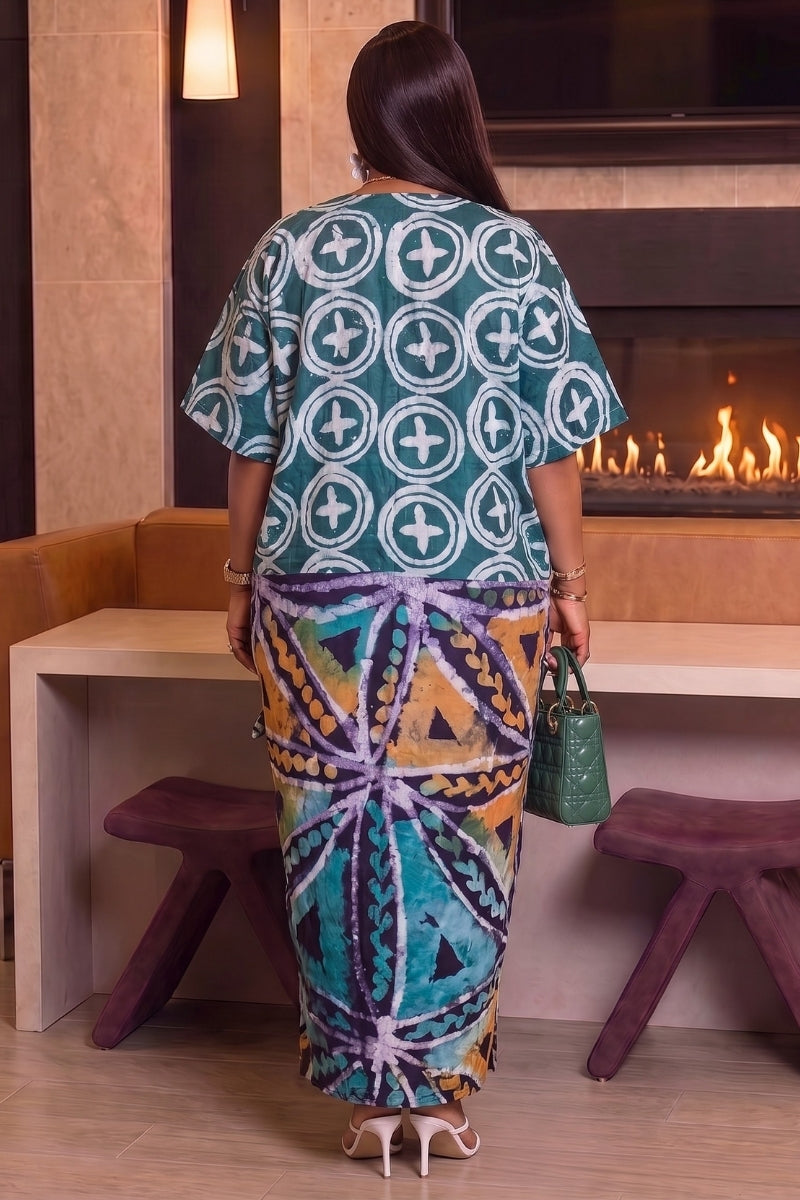 Asake Drape Kaftan | Green