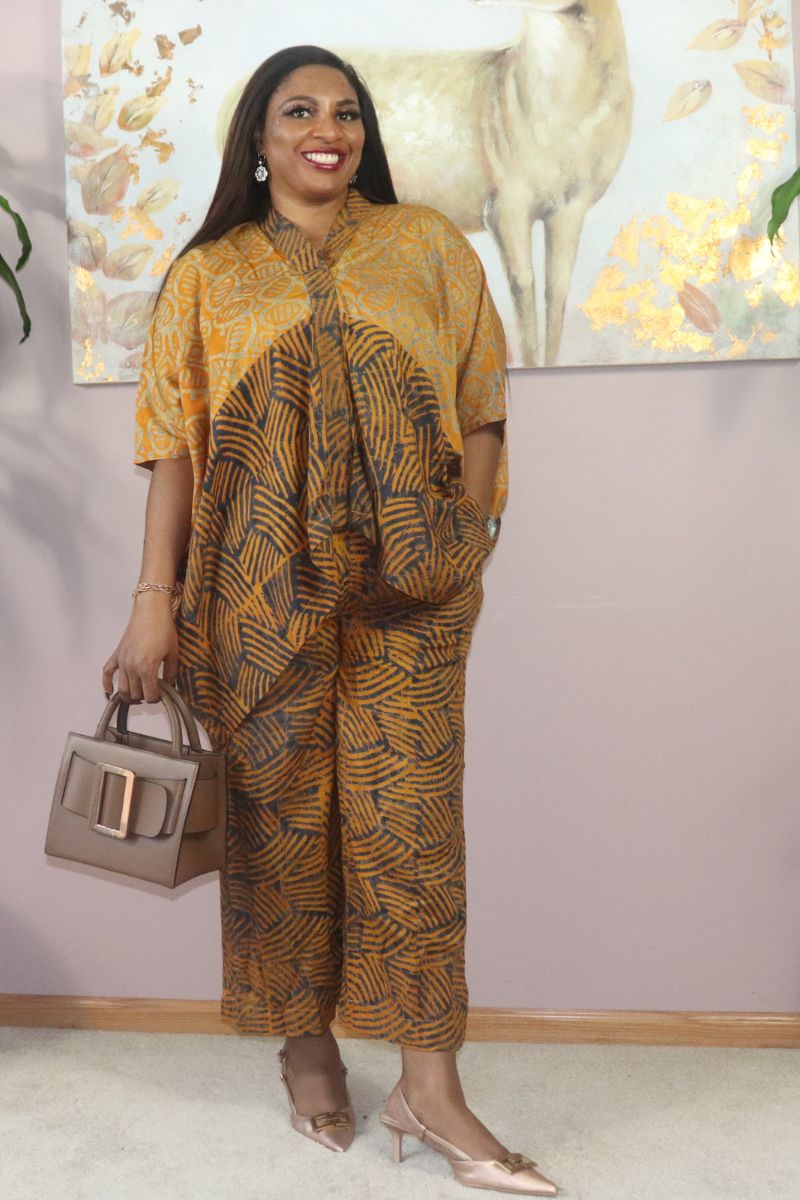 Dashiki 2-Piece Three-Quarter Set