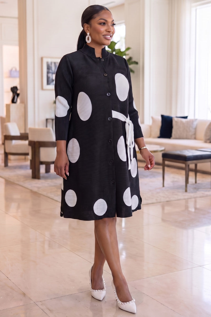 Circelle Polka Bounce Dress | Black