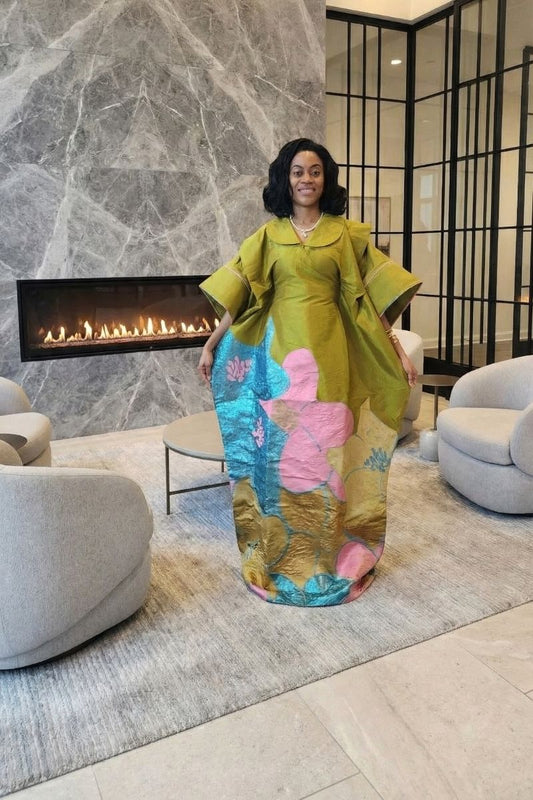 Orekelewa Luxe Boubou | Olive green