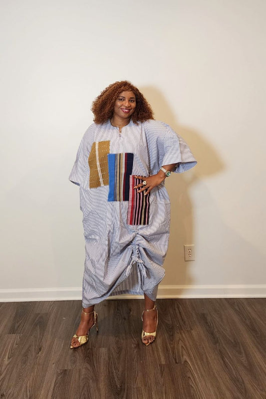 Desire  Mosaic Kaftan| Blue