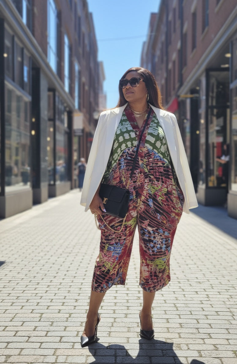 Dashiki 2-Piece Three-Quarter Set