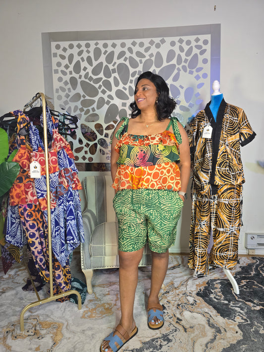 Ayomi Crepe Adire Romper