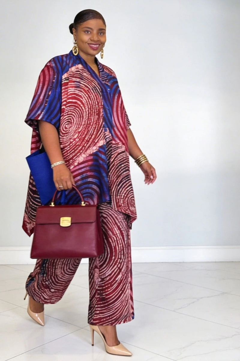 Teleola Tunic Set | Burgundy