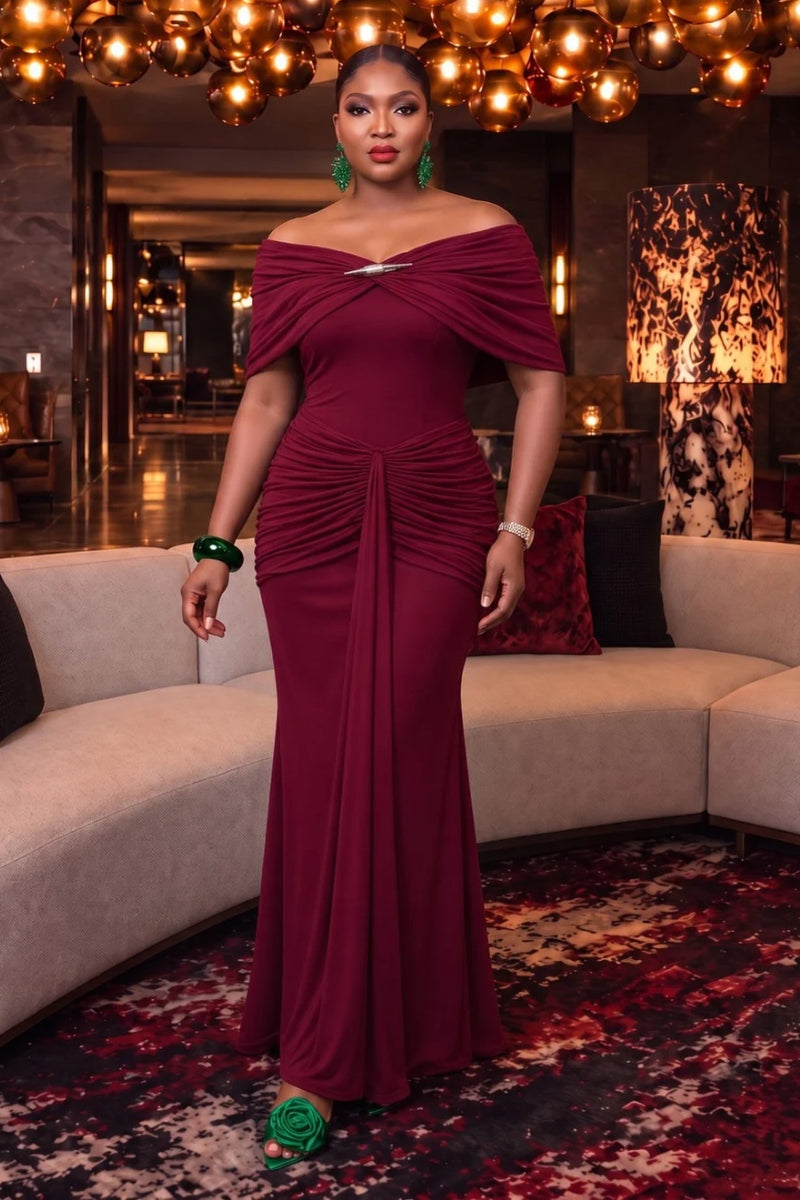 Valencia Sculpt Draped Dress