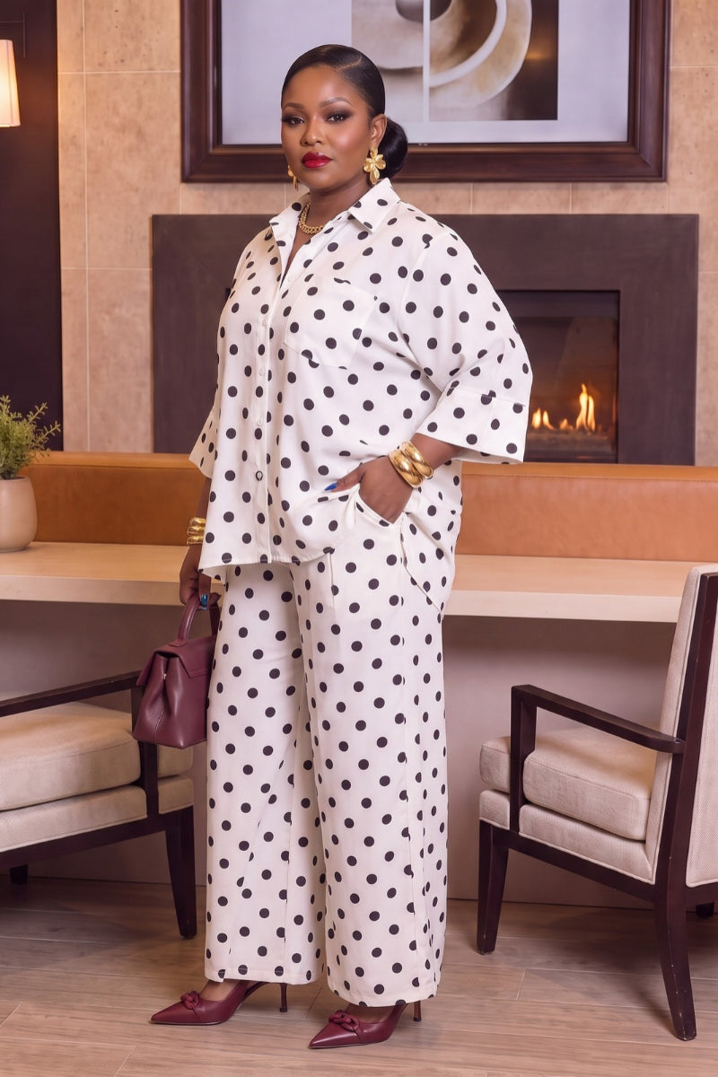 Monelle Polka Pant Set