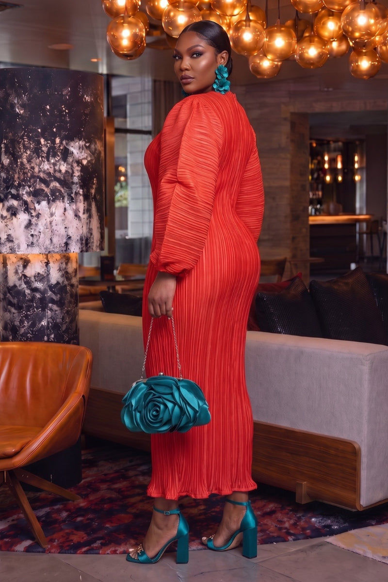Veloura Sculpt Pleat Dress