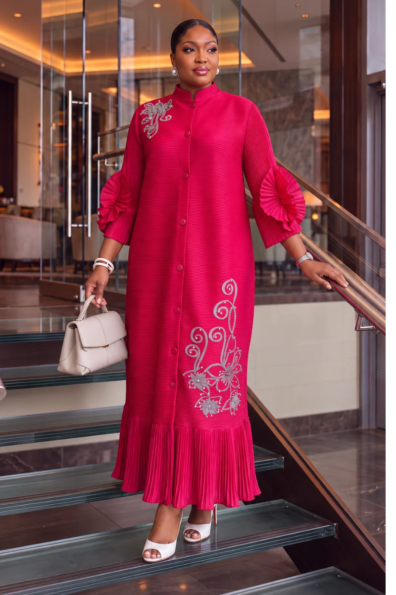 Zelene Crest Pleat Dress