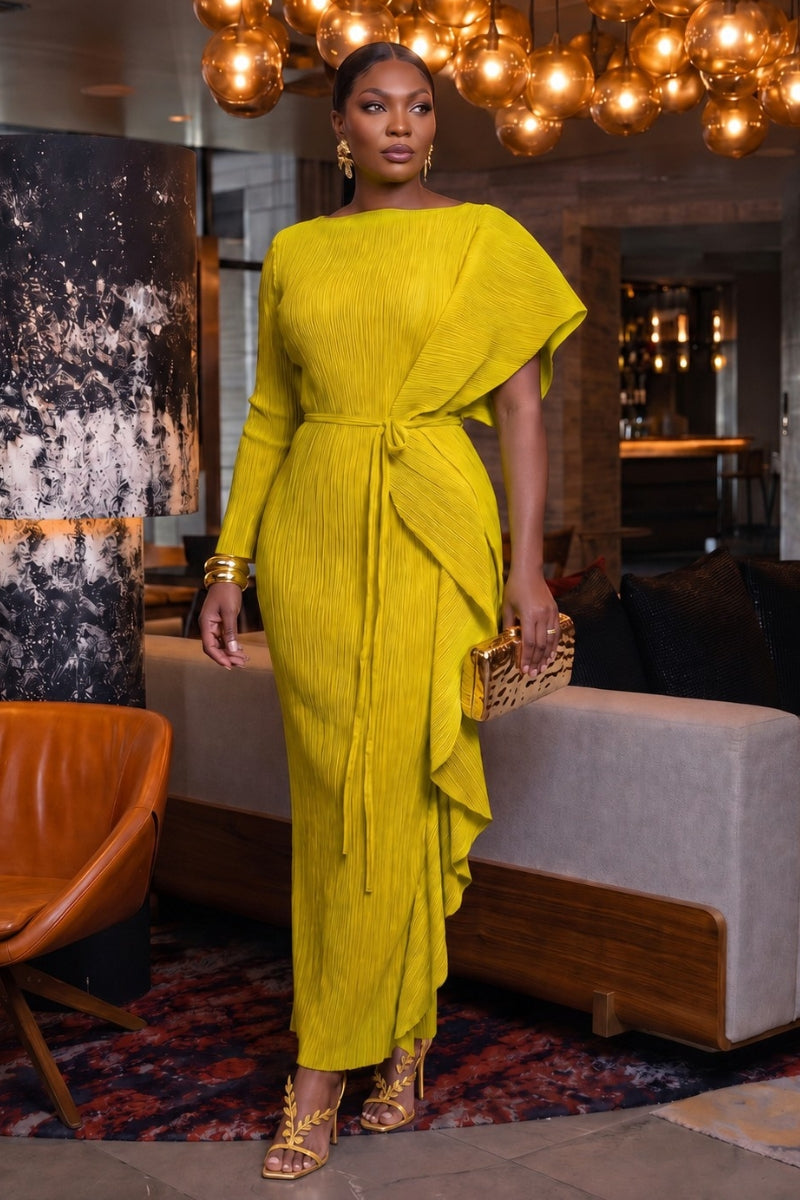 Sorella Sculpt Dress | Yellow