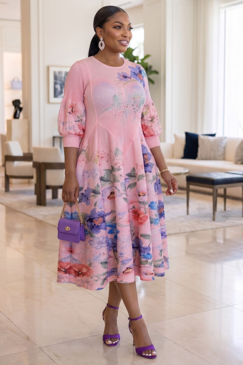 Roselle Bloom  Bounce Dress | Pink