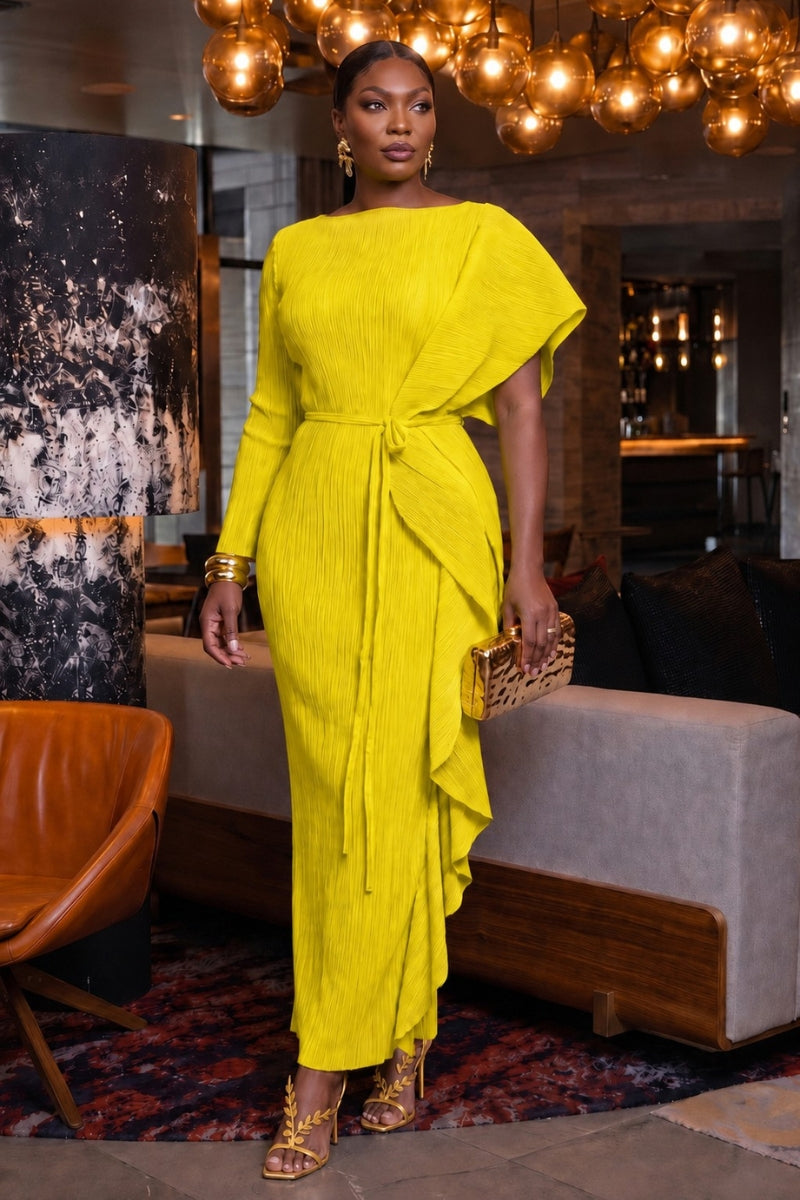 Sorella Sculpt Dress | Yellow