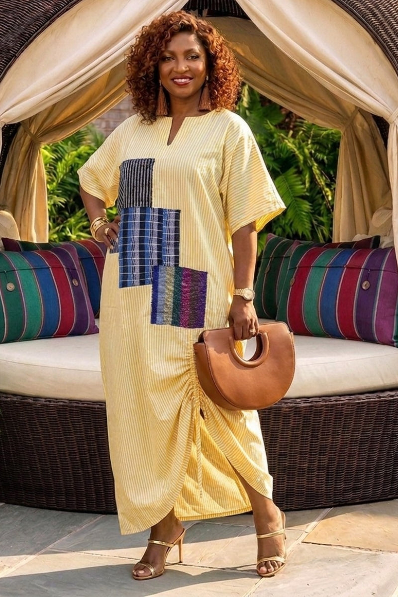 Lola Mosaic Kaftan | Yellow