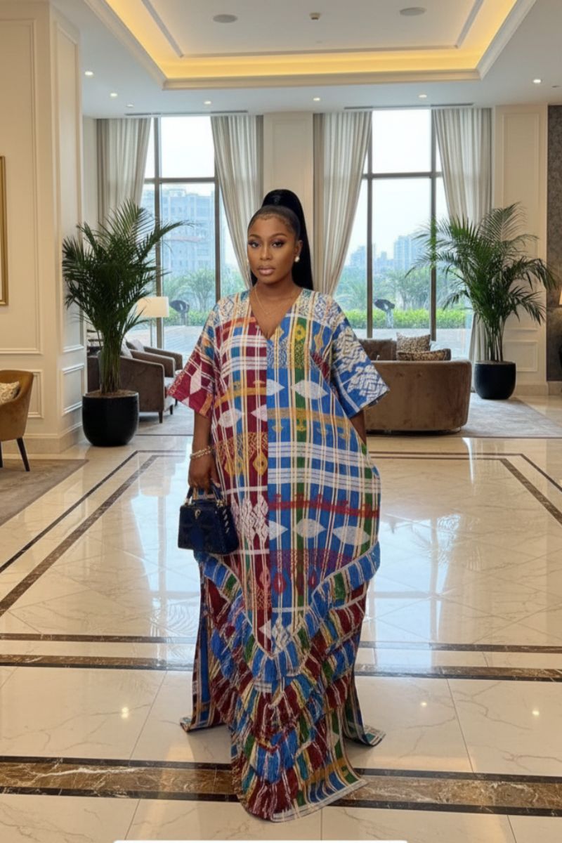 Arin Akwete Kaftan | Blue