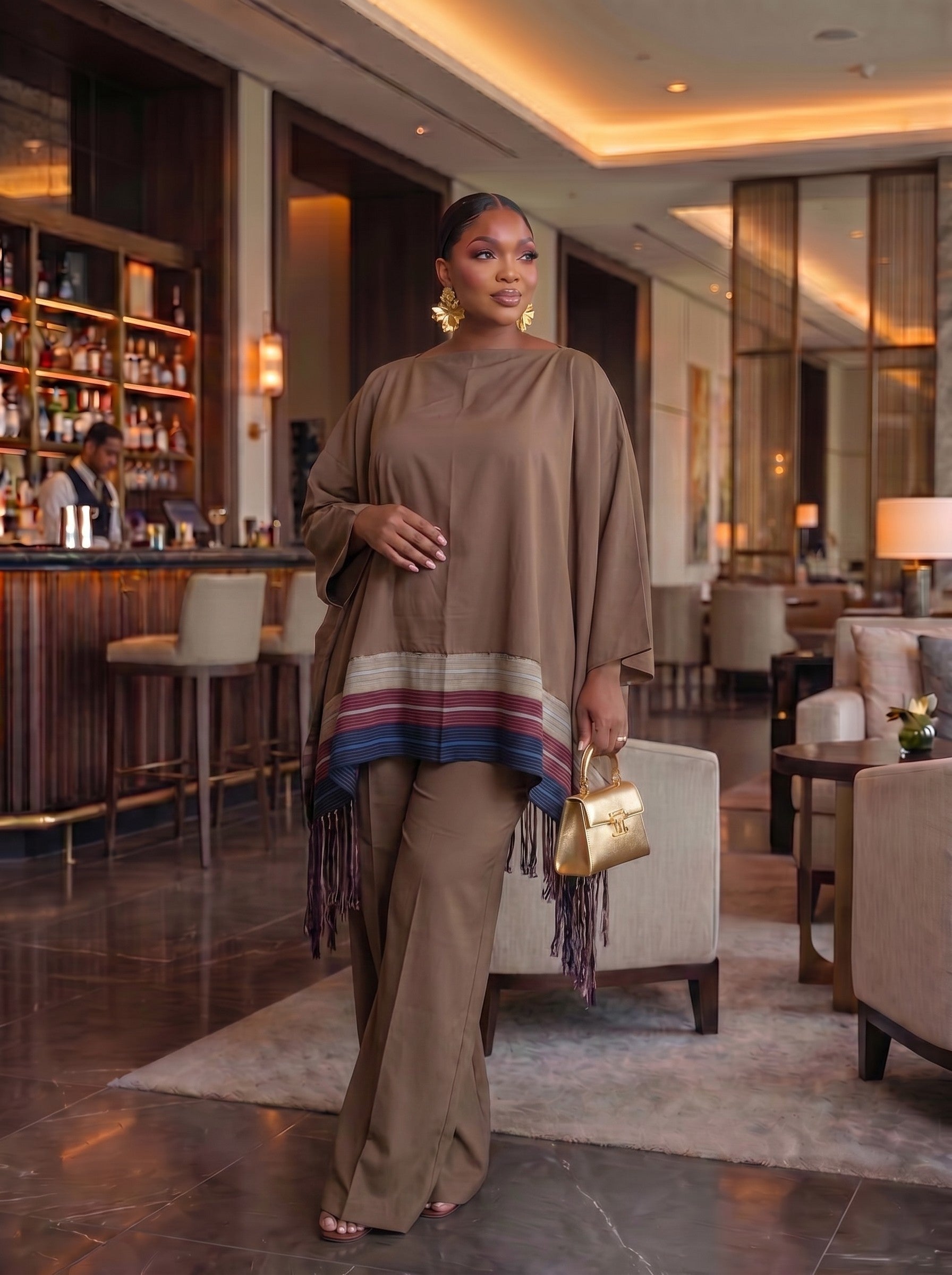 Ayanfe Luxe set | Taupe brown