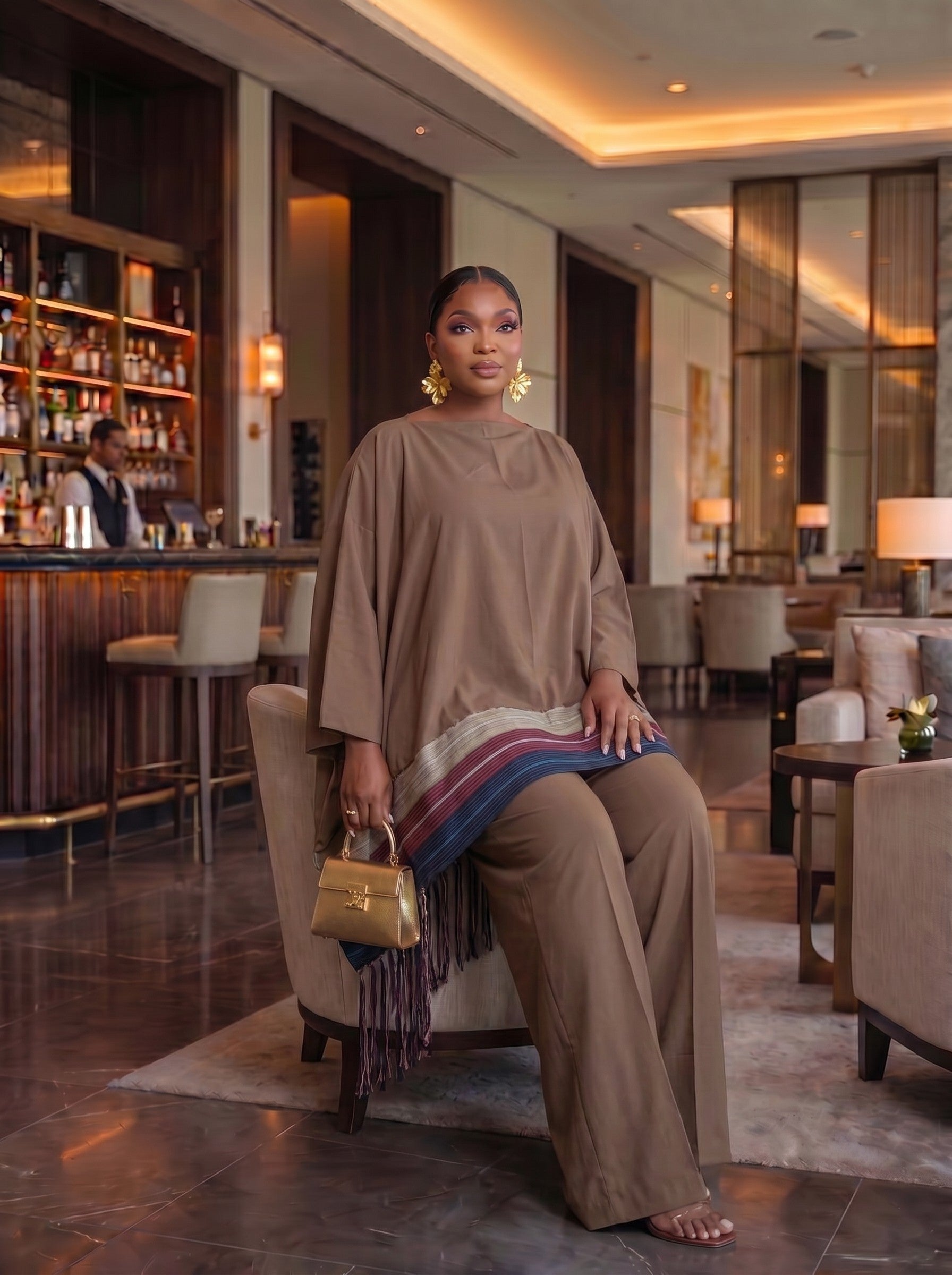 Ayanfe Luxe set | Taupe brown